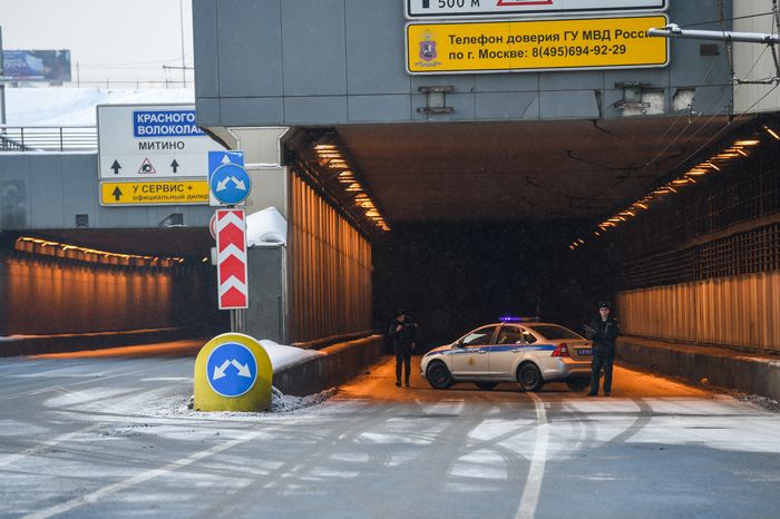 Тушинский тоннель затопило в Москве