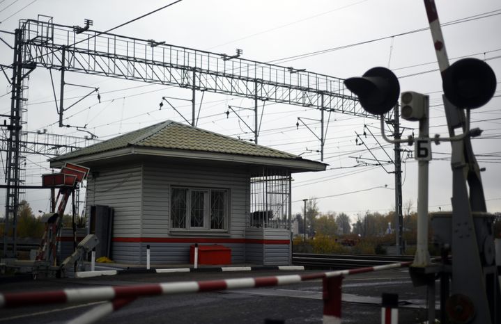 Железнодорожный переезд в Москве