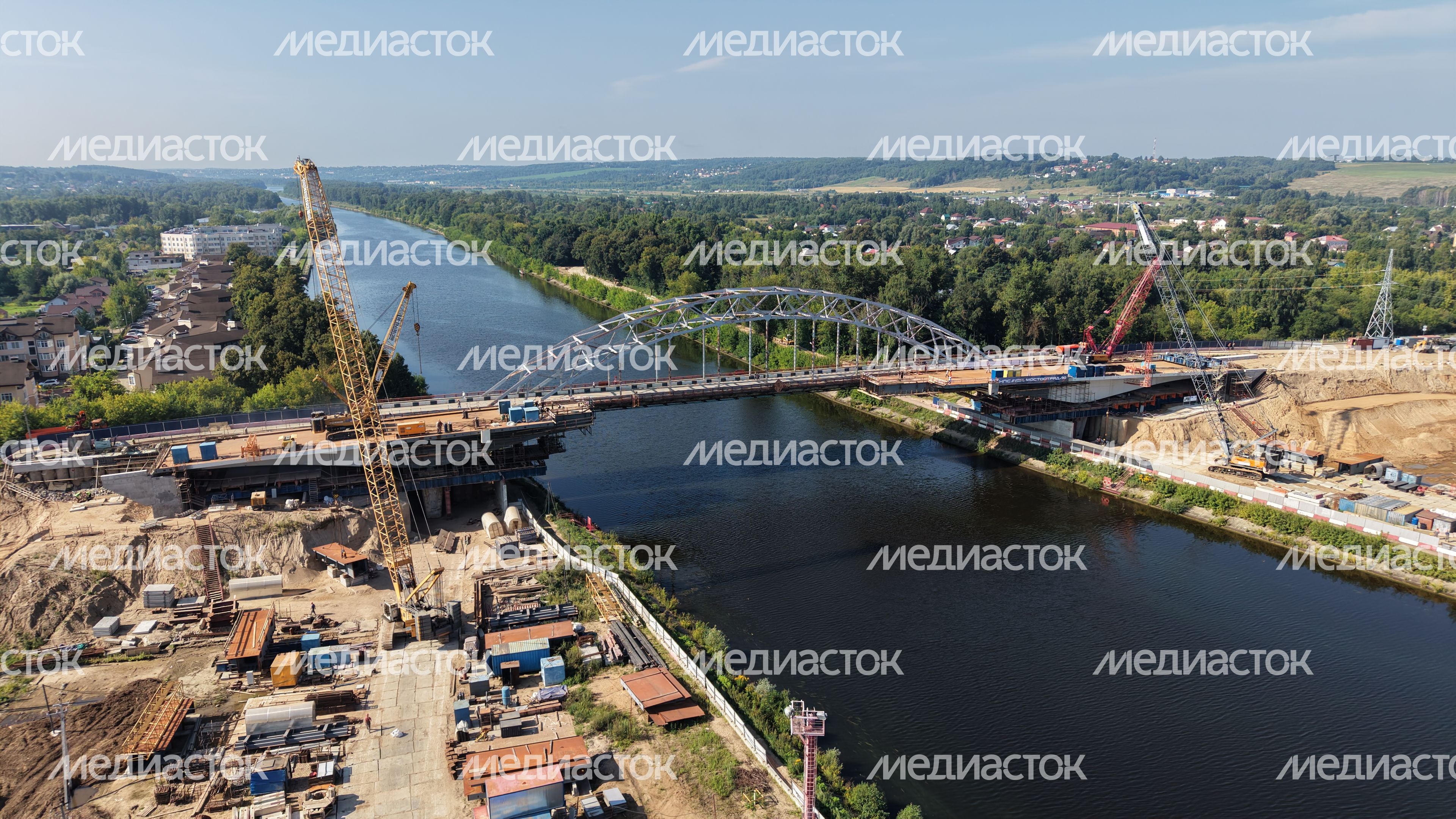 Возведение нового Рогачевского моста в Дмитрове