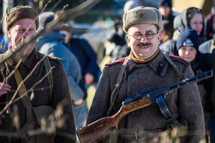 Военно-историческая реконструкция в музее танка Т-34 в Мытищах