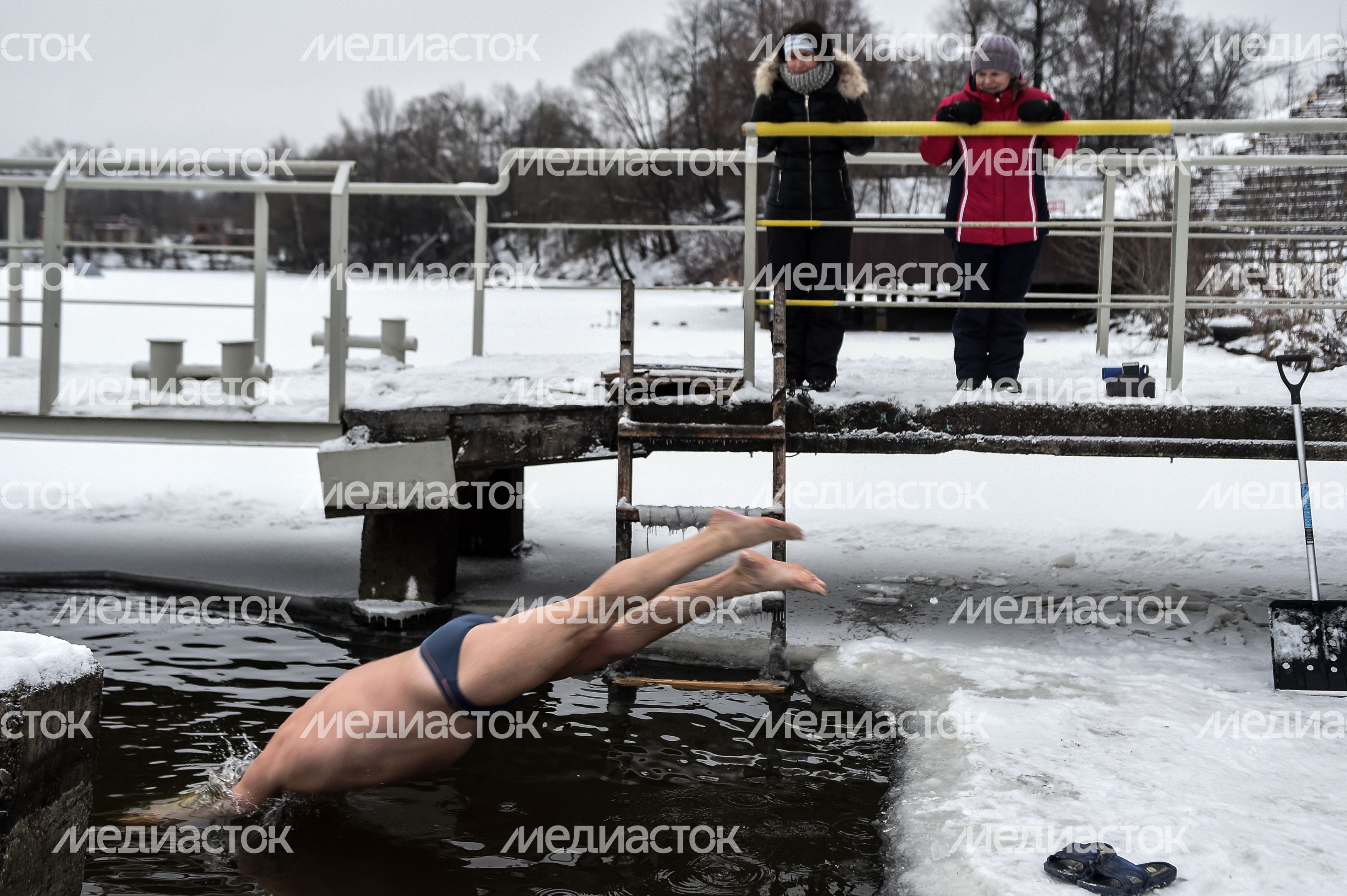 Купание моржей в Долгопрудном