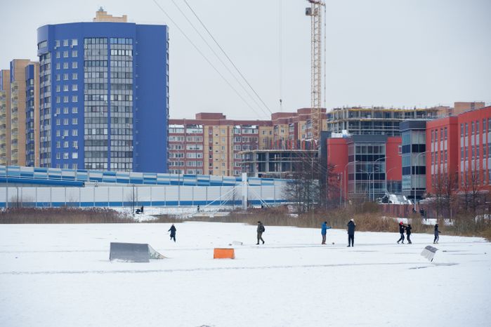 Дубна. Парк семейного отдыха. Зима