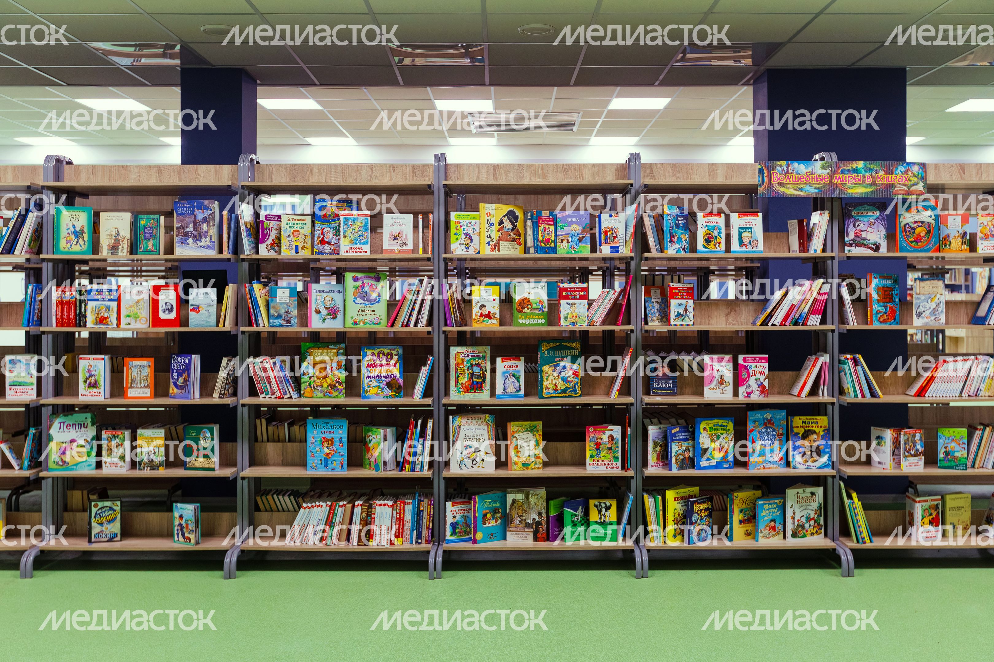 Библиотека в новом корпусе школы №15 в ЖК «Героев» в Балашихе Библиотека в новом корпусе школы №15 в ЖК «Героев» в Балашихе