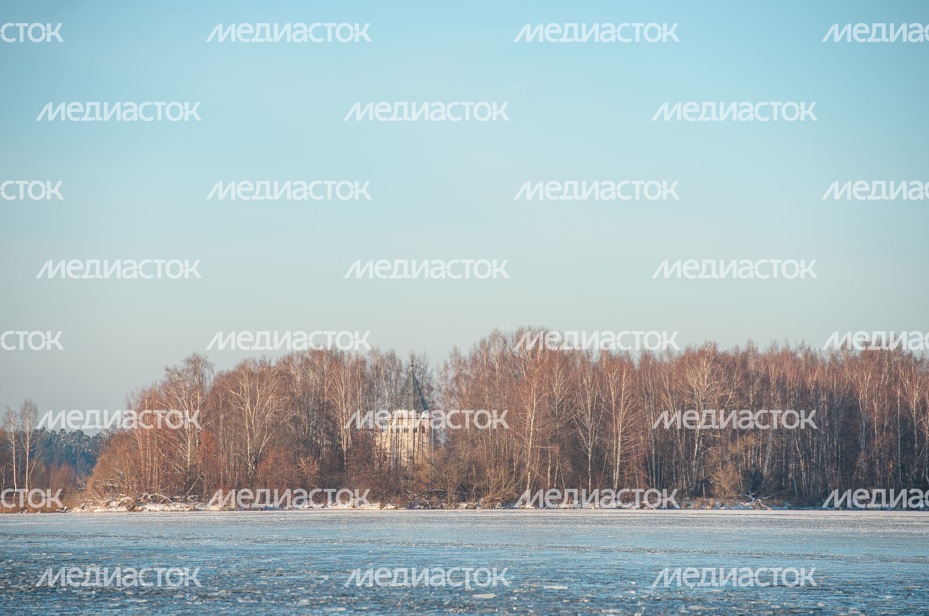 Зимние виды города Калязин