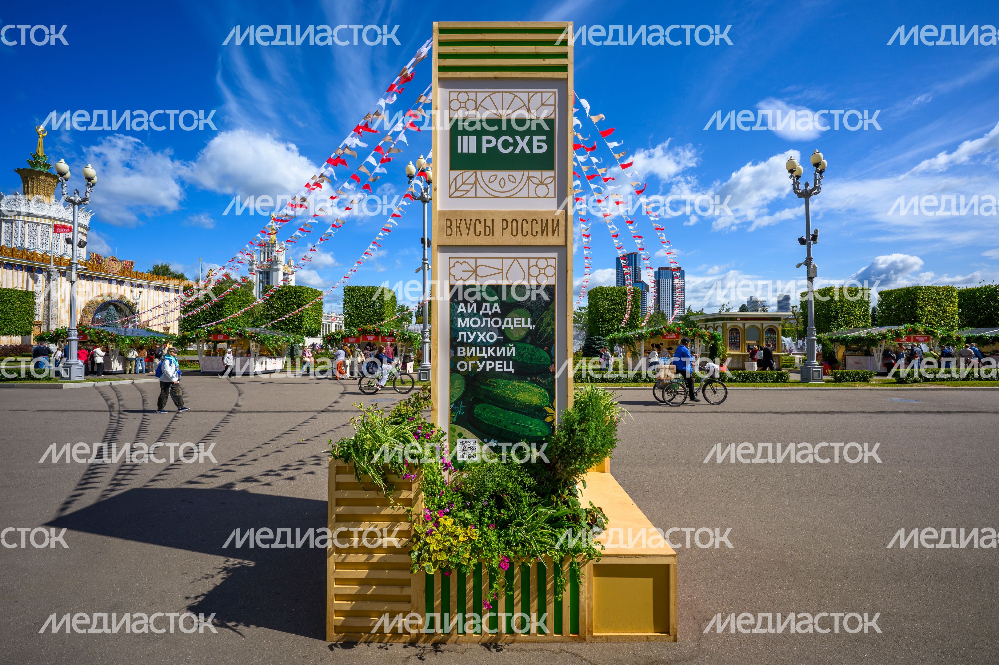 Ярмарка продуктов питания, произведенных в Подмосковье, на гастрономическом фестивале «Вкусы России» 2026 на ВДНХ