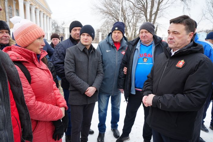 Посещение места строительства нового стадиона «Торпедо» в Люберцах Губернатором Подмосковья