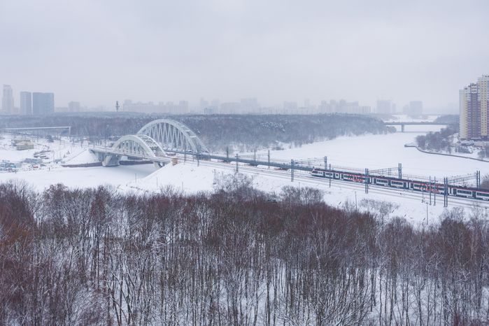 Вид на Химкинский железнодорожный мост
