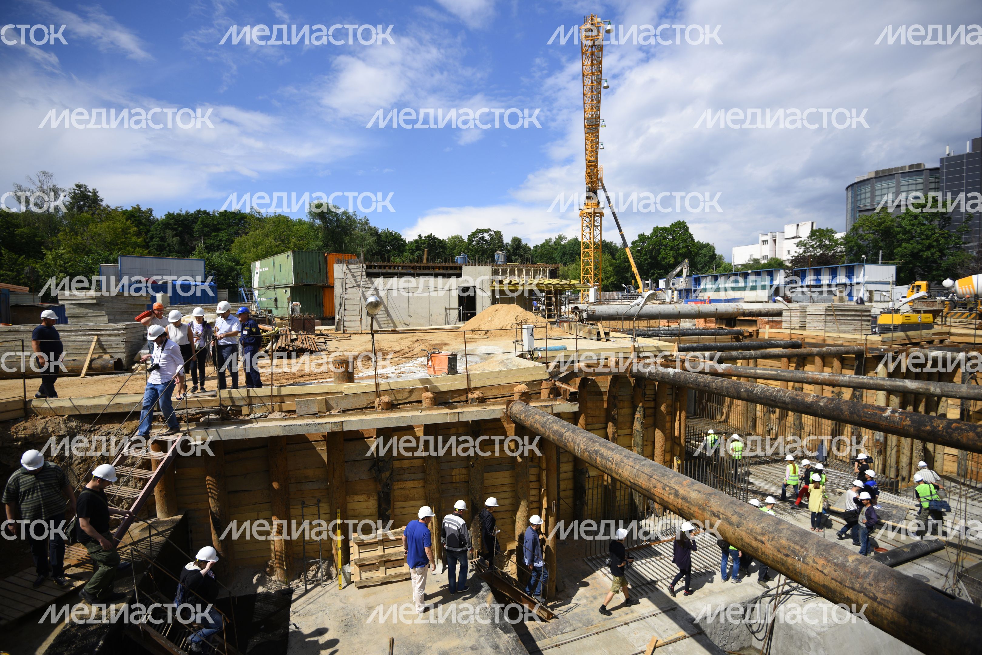 Строительство станции Московского метрополитена «Петровский парк»