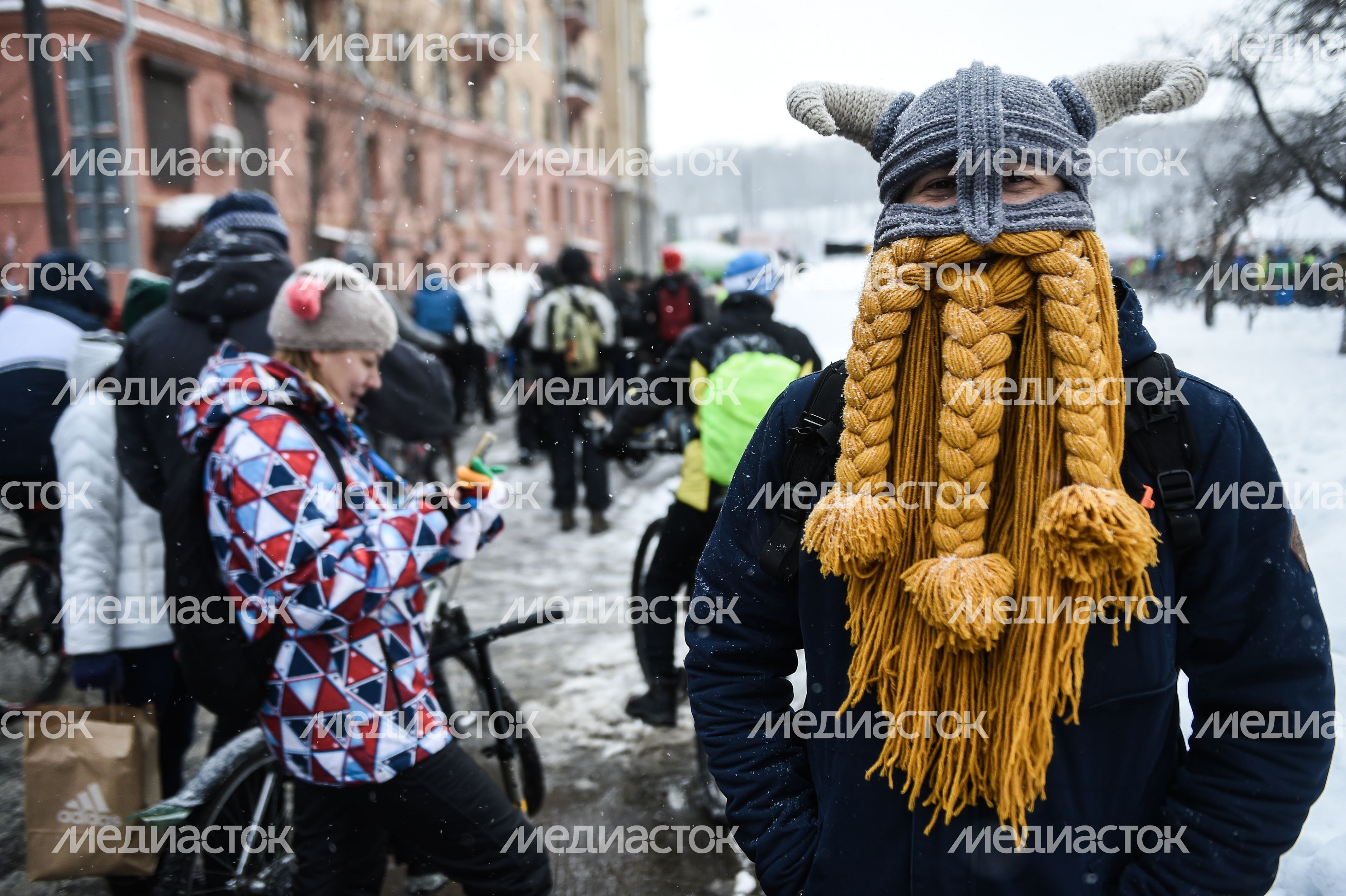 В Москве состоялся 4-й Зимний Велопарад