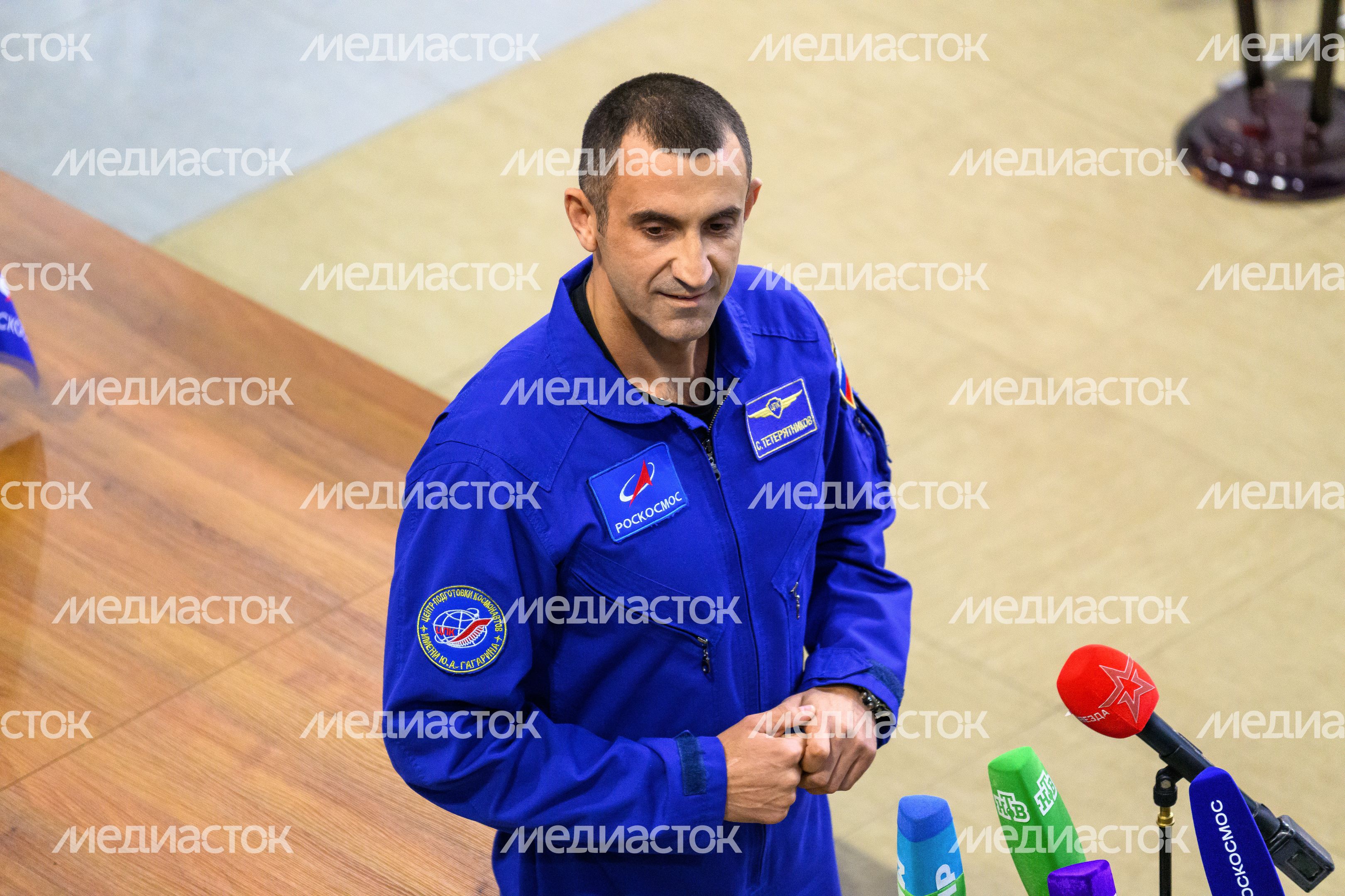 Космонавт Роскосмоса Сергей Тетерятников на комплексной тренировке в Центре подготовки космонавтов Звездного городка