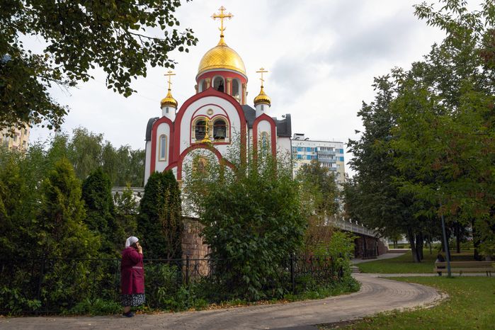 Храм Георгия Победоносца на Советском проспекте в городе Видное Ленинского округа
