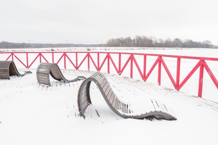 Бронницы. Парк «Бронницкий луг». Зима