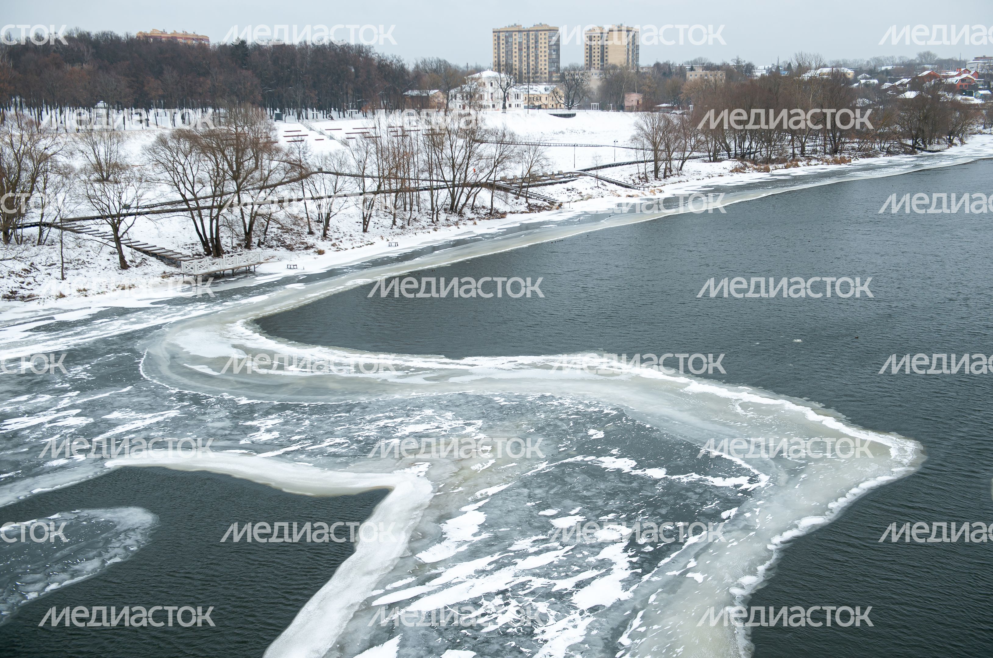 Зимние виды города Воскресенск