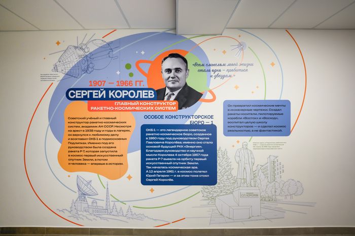 Роспись на стенах нового корпуса Первомайской школы №2 им. М.Ф. Тихонова в Королеве