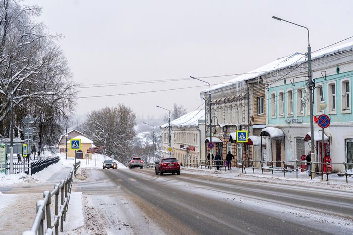 Зимние виды города Руза