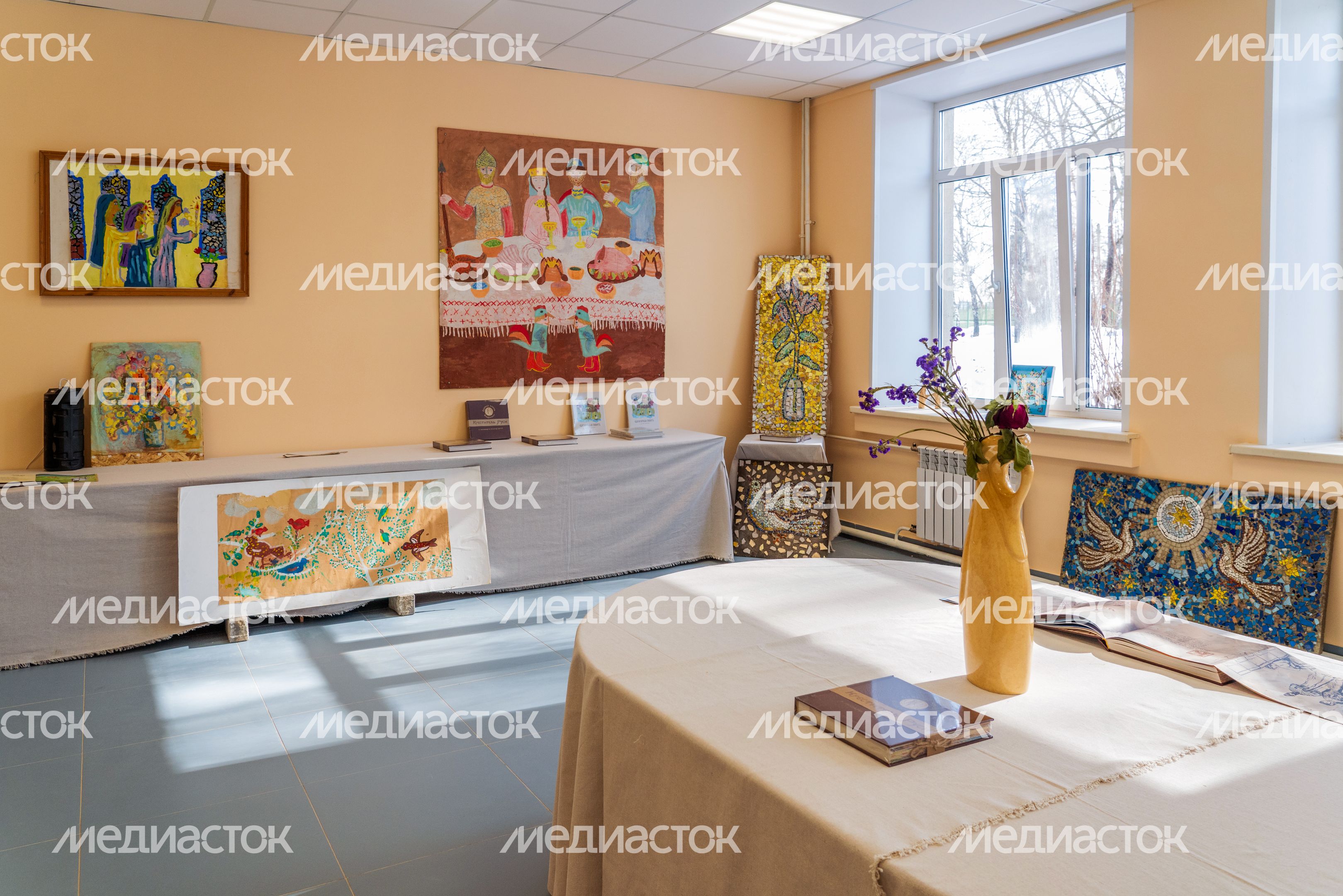 Детская школа мозаики священника Димитрия Котова в Культурном центре «Красный Арт» в Лобне после ремонта
