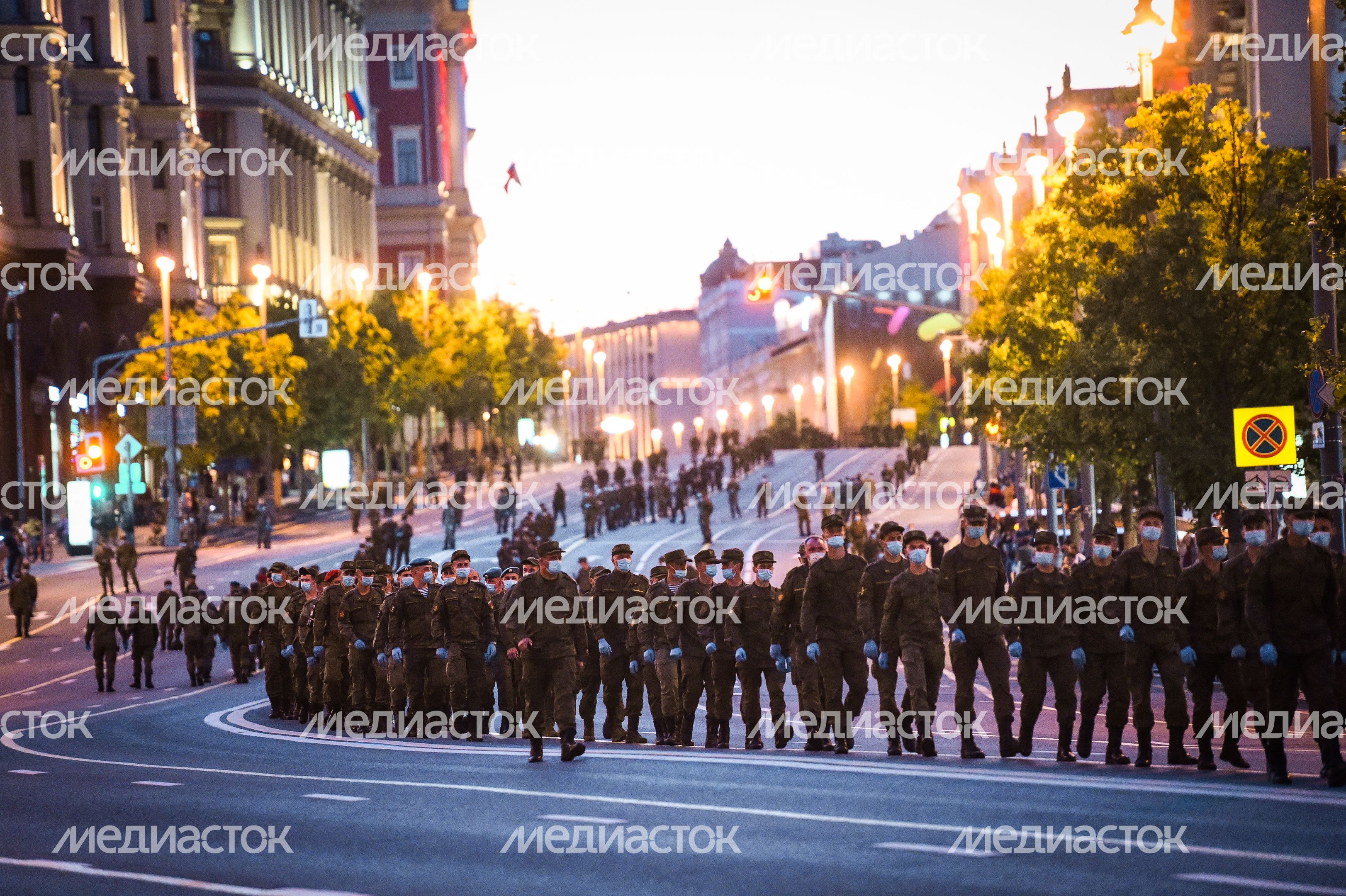 Пешая репетиция парада Победы в Москве
