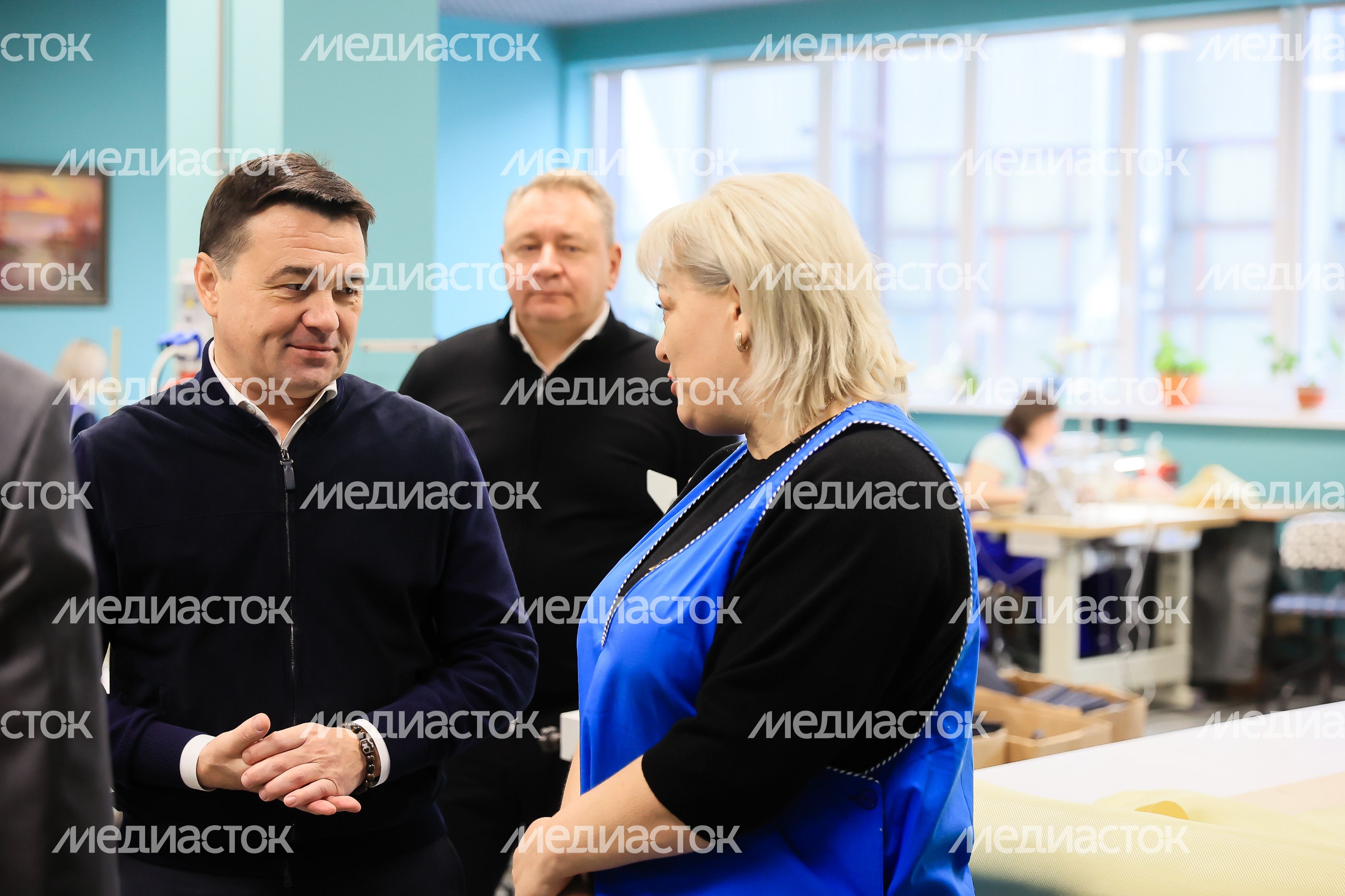Встреча Губернатора Подмосковья с родственниками мобилизованных, работающими на производстве защитной экипировки для участников СВО