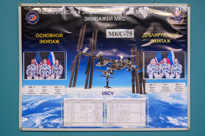 Экипаж космонавтов МКС-75 на комплексной тренировке в Звездном городке