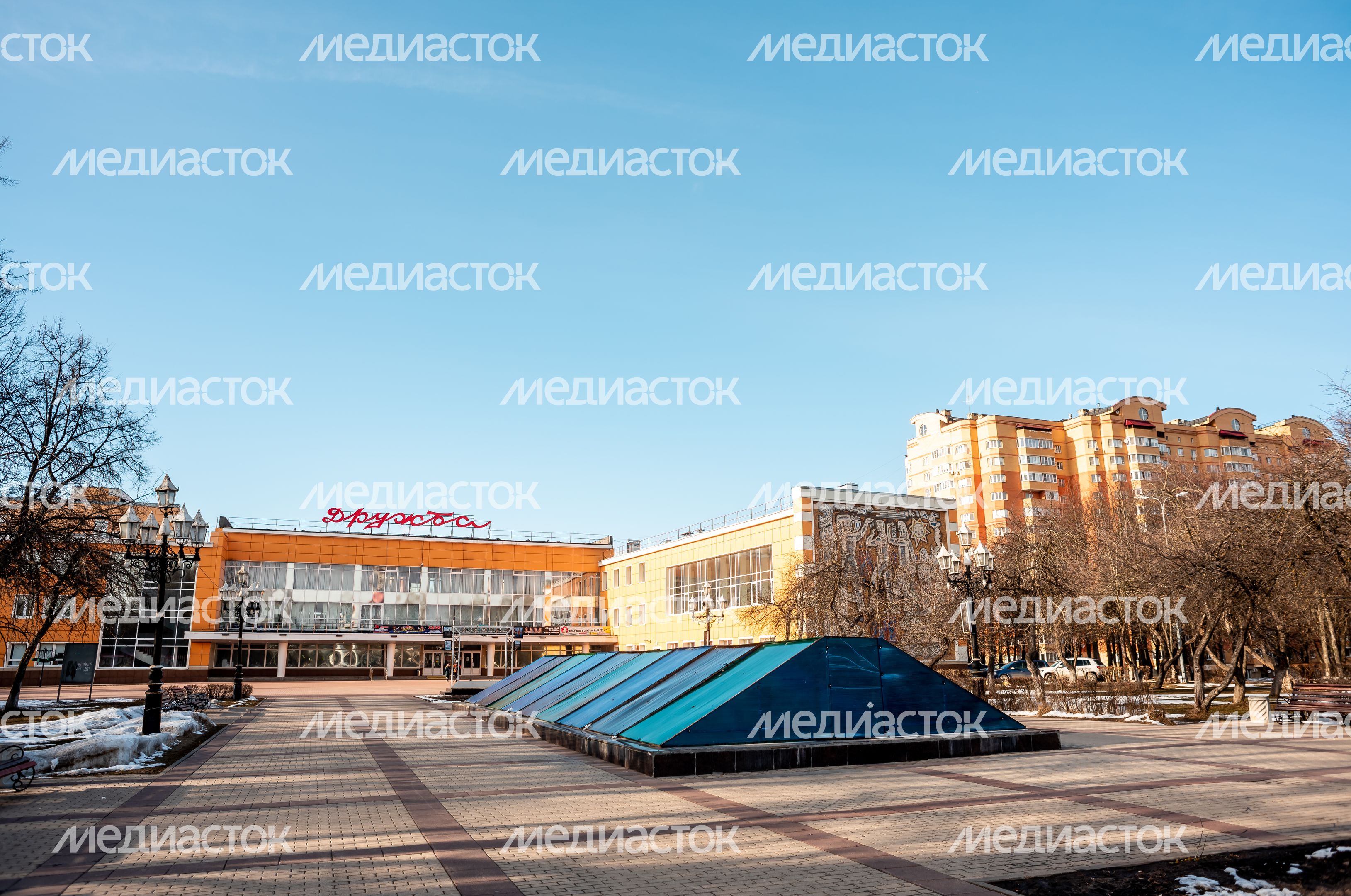 Зимние виды города Чехов