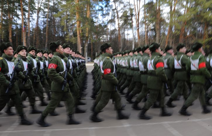 Репетиция парада Победы в Серпухове