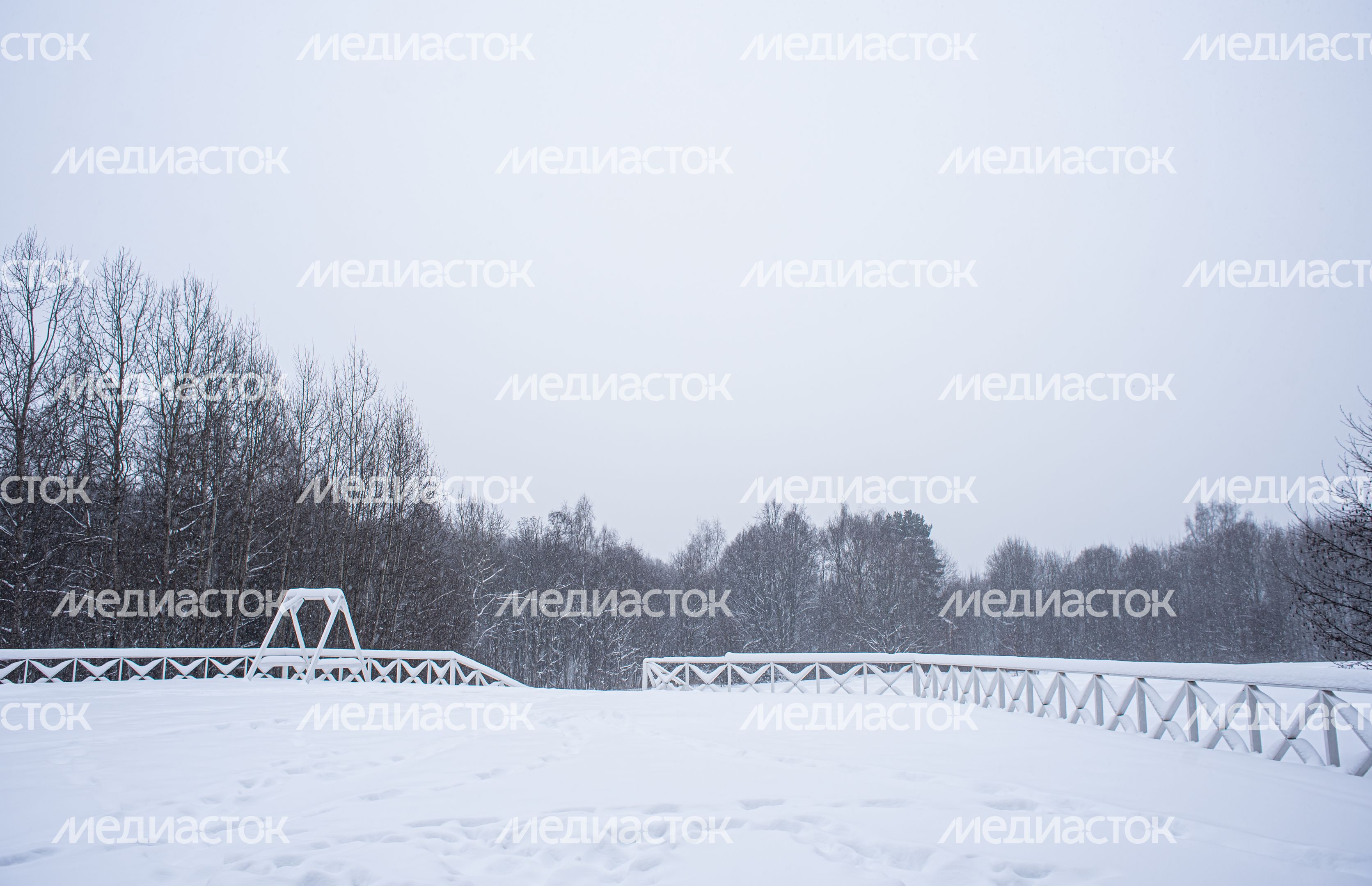 Зимние виды усадьбы Суханово