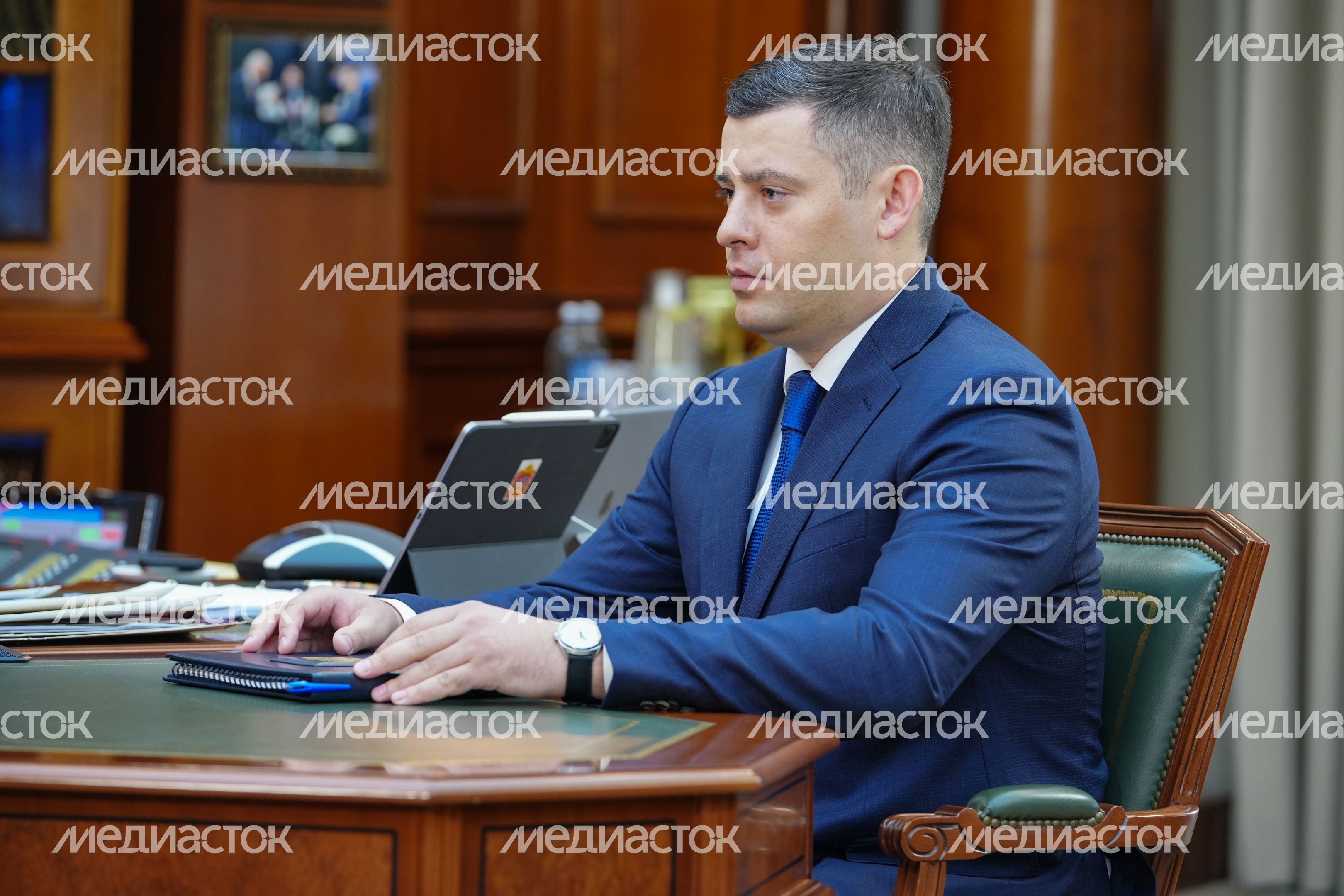 Андрей Воробьев обсудил с главой г.о. Подольск приоритетные задачи муниципалитета
