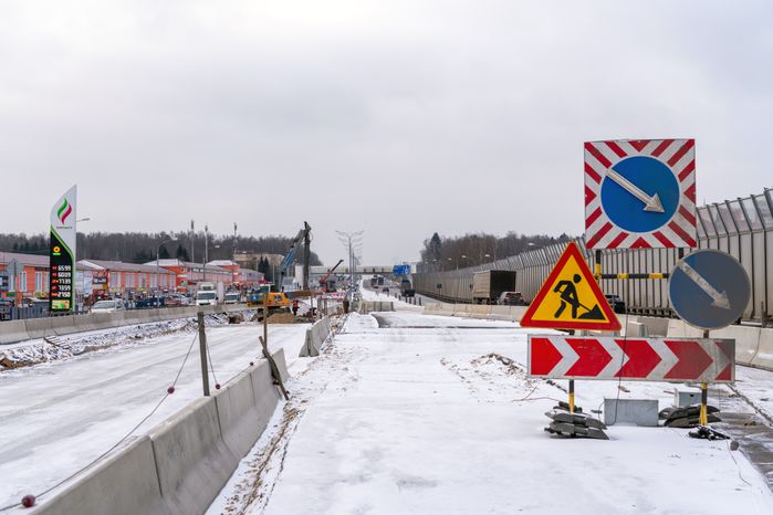 Реконструкция Киевского шоссе в районе Селятино Наро-Фоминского округа