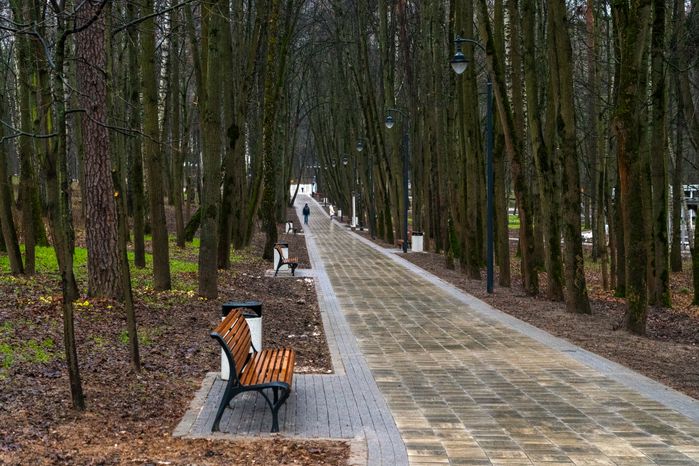 Красногорский городской парк после реконструкции зимой