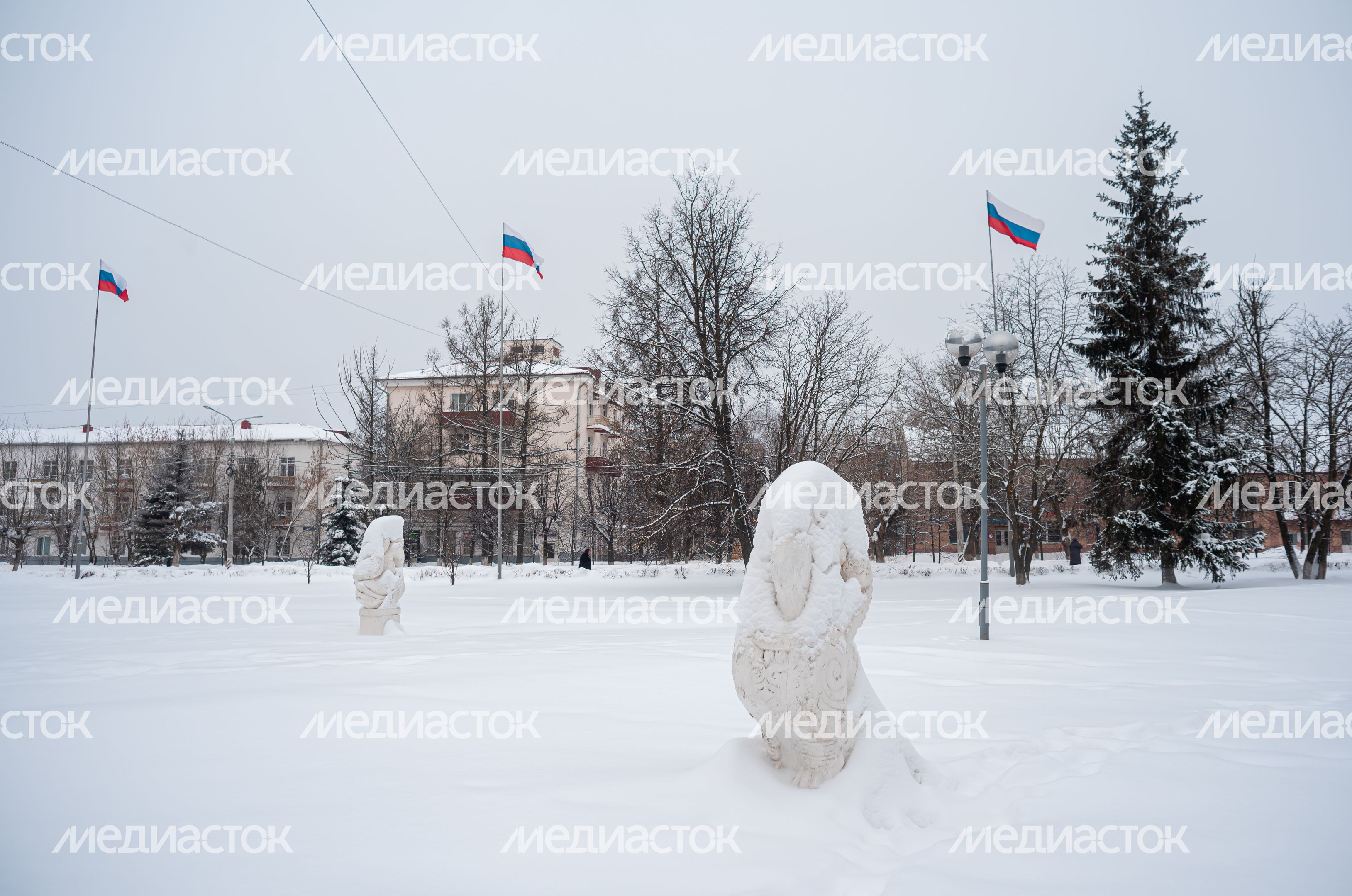 Зимние виды города Солнечногорск