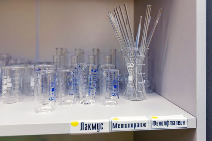 Кабинет химии в новом корпусе школы №15 в ЖК «Героев» в Балашихе