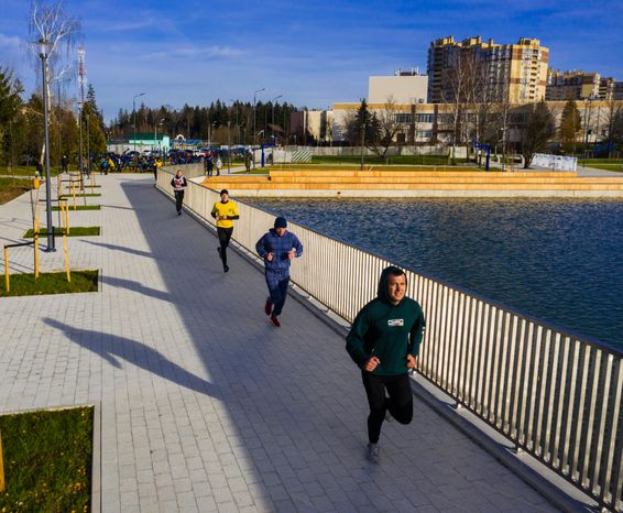 Благоустройство зоны отдыха у городского пруда в Краснознаменске