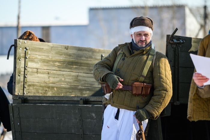 Военно-историческая реконструкция в музее танка Т-34 в Мытищах