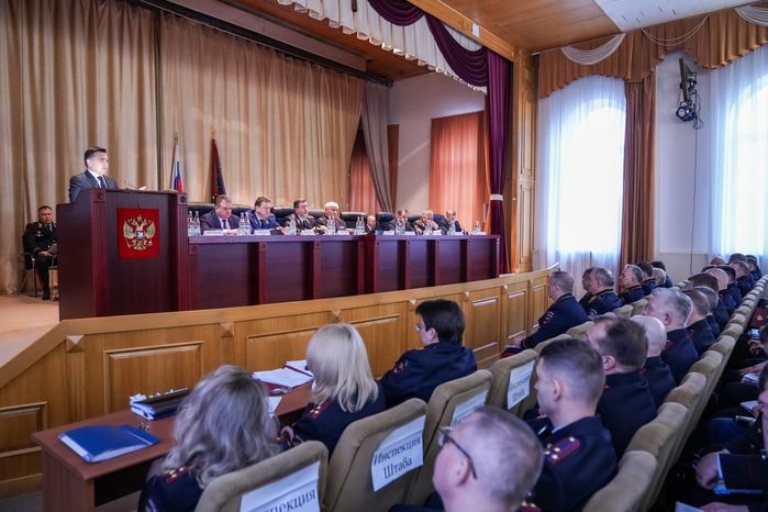 Андрей Воробьев выступил на заседании коллегии Главного управления МВД России по Московской области