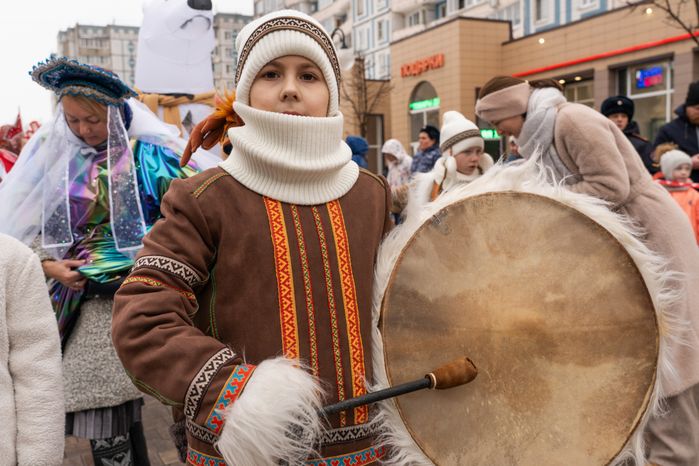 Новогодний уличный карнавал в Клину