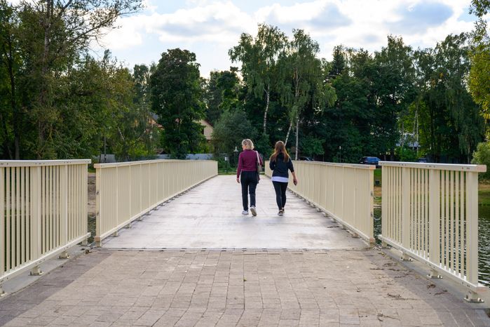 Новый Телешовский мост через реку Македонку в Малаховке округа Люберцы