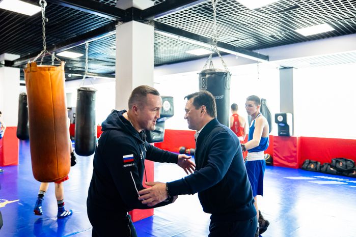 Посещение дворца спорта в Чехове Губернатором Подмосковья