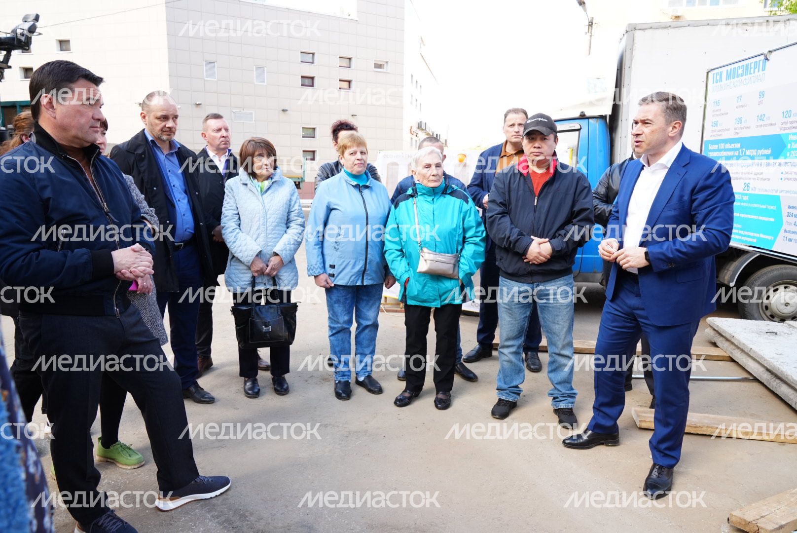 Проверка губернатором ремонта теплосетей в Химках