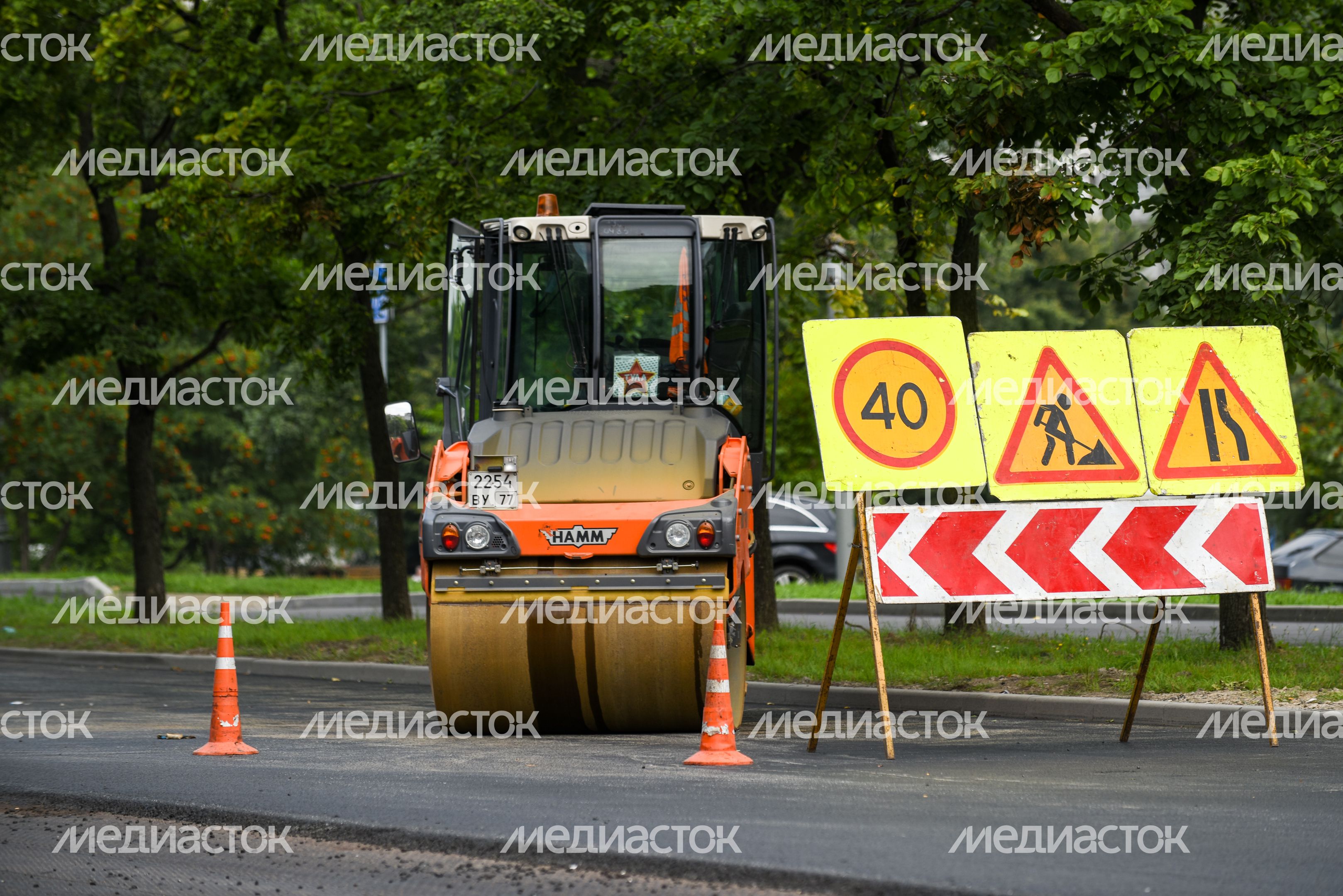 Дорожные работы в Москве