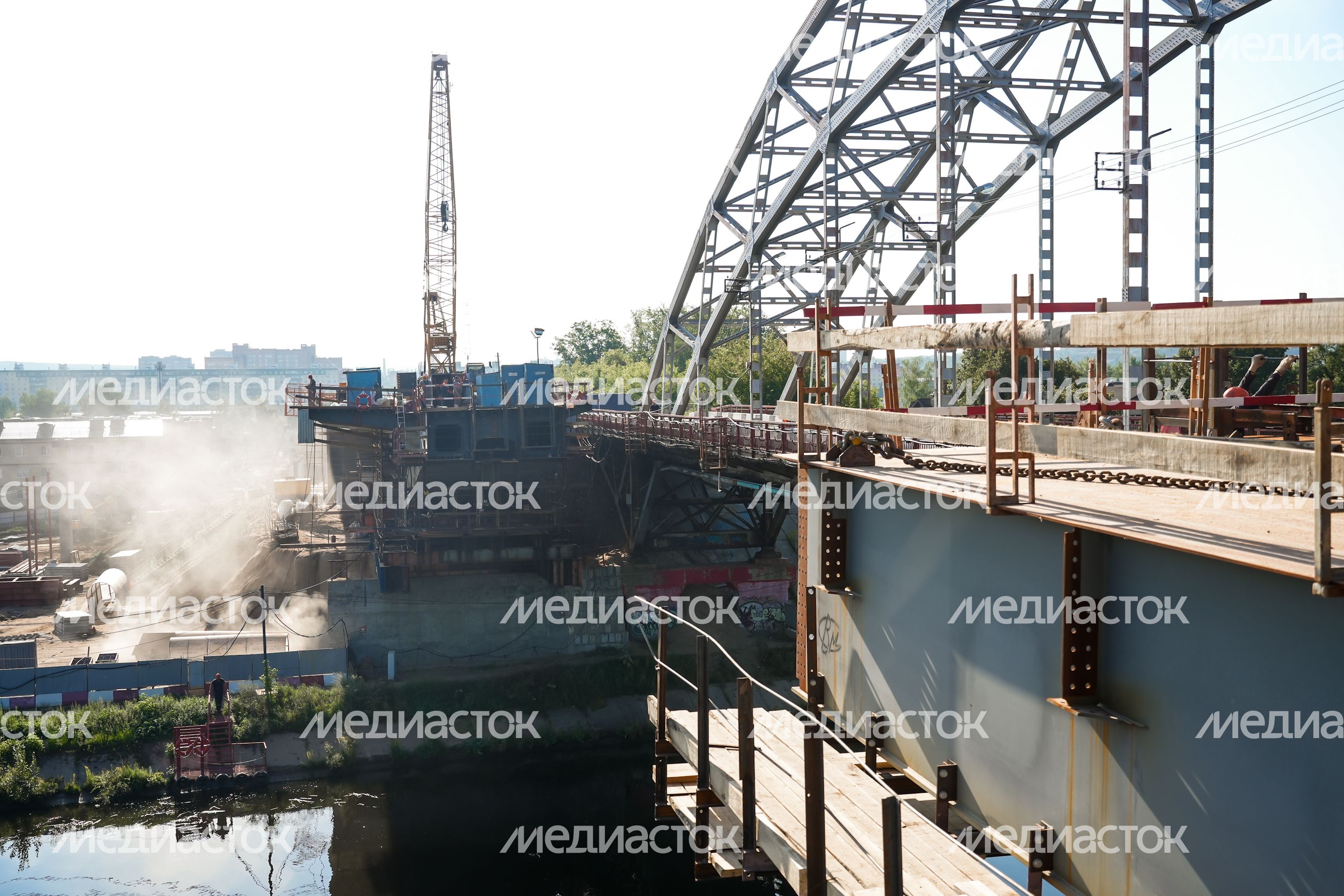 Возведение нового Рогачевского моста в Дмитрове