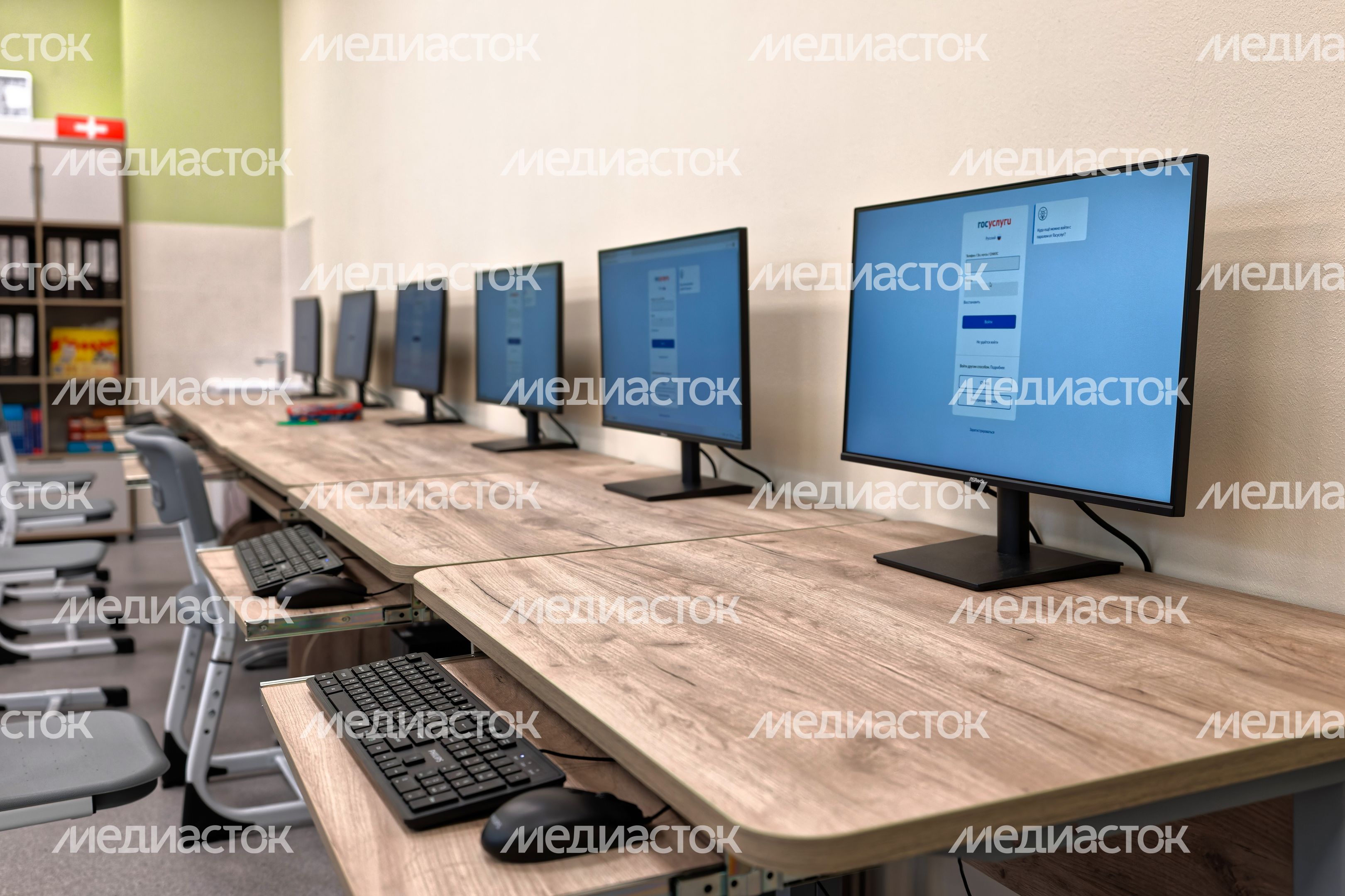 Учебный класс Часцовской средней школы в Одинцовском округе после капитального ремонта