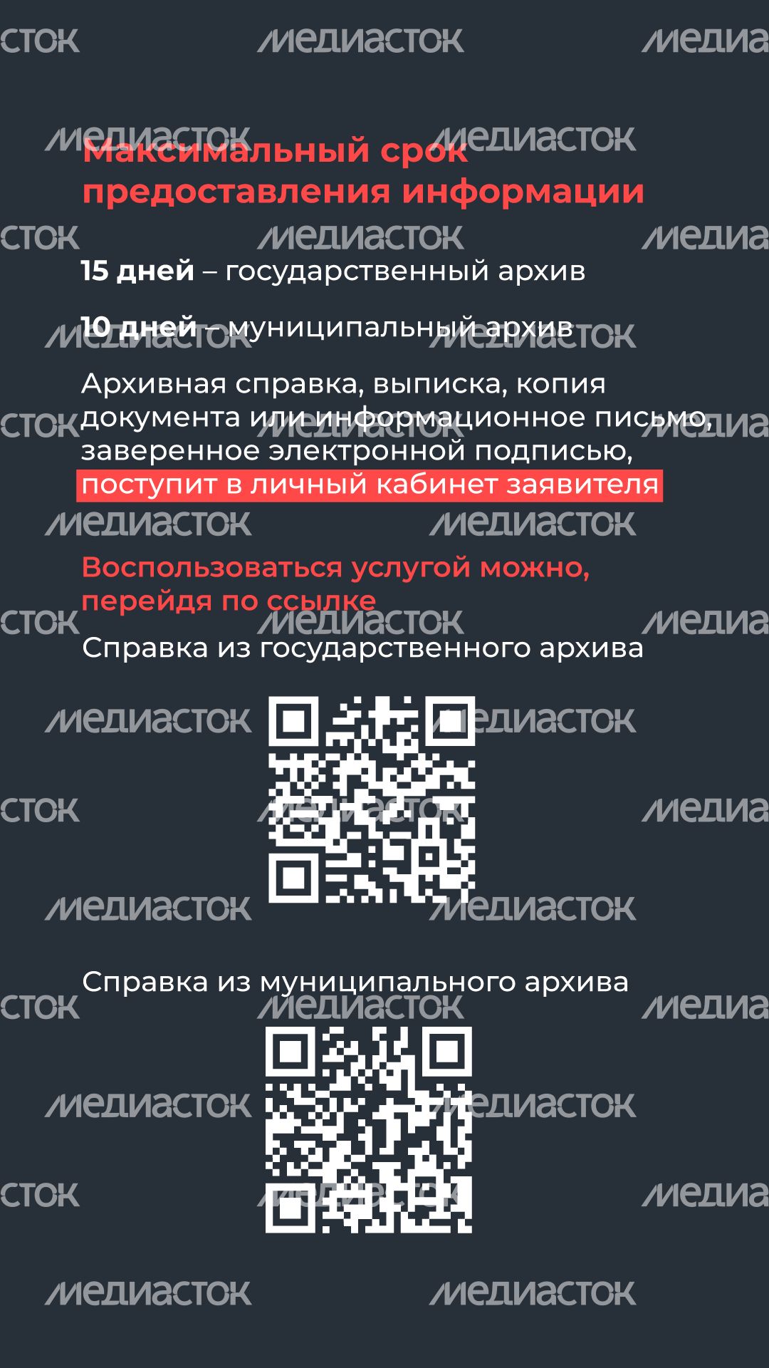 Архивная информация онлайн