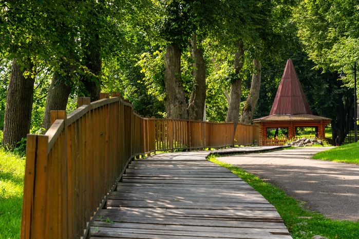 Парк культуры и отдыха "Городок" в Рузе. Лето