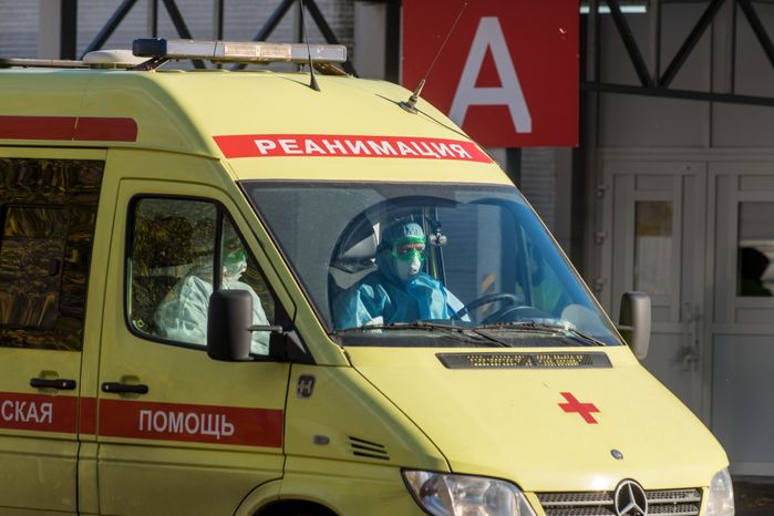 Временный госпиталь в конгрессно-выставочном центре «Сокольники»