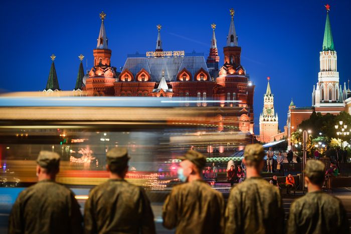 Пешая репетиция парада Победы в Москве