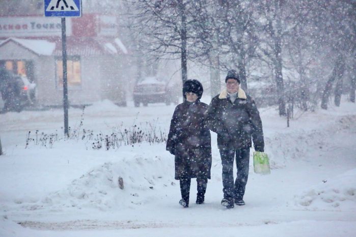 Снегопад в Кашире