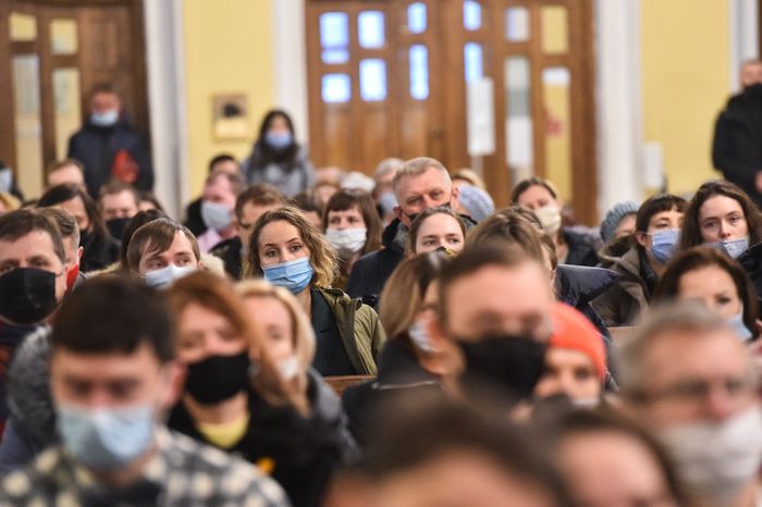 Рождественская служба в кафедральном соборе Непорочного Зачатия Пресвятой Девы Марии