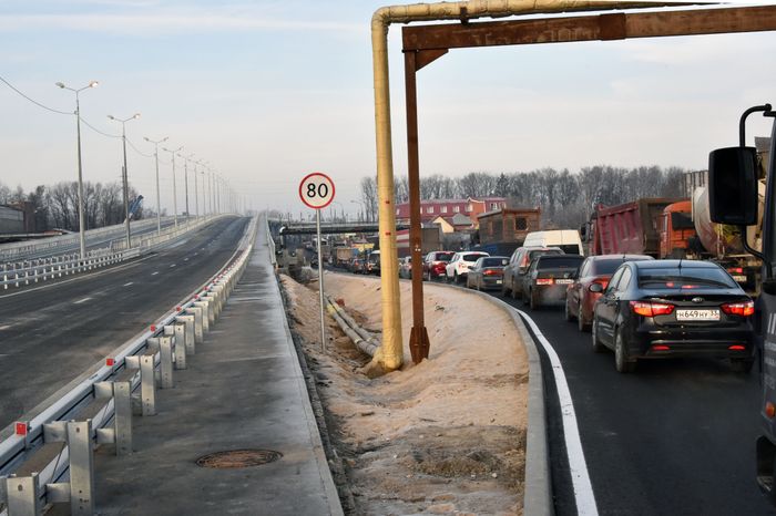 Открытие путепровода на Московском малом кольце