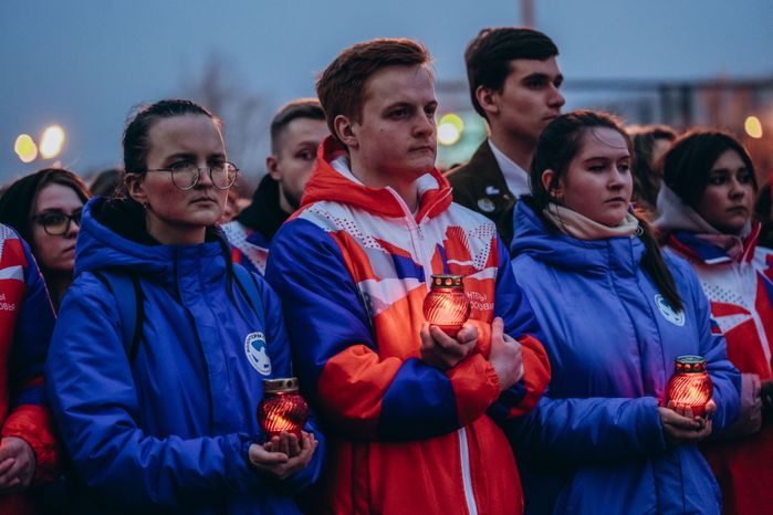Акция памяти «Журавли» прошла на девятый день после теракта в "Крокус Сити Холле"