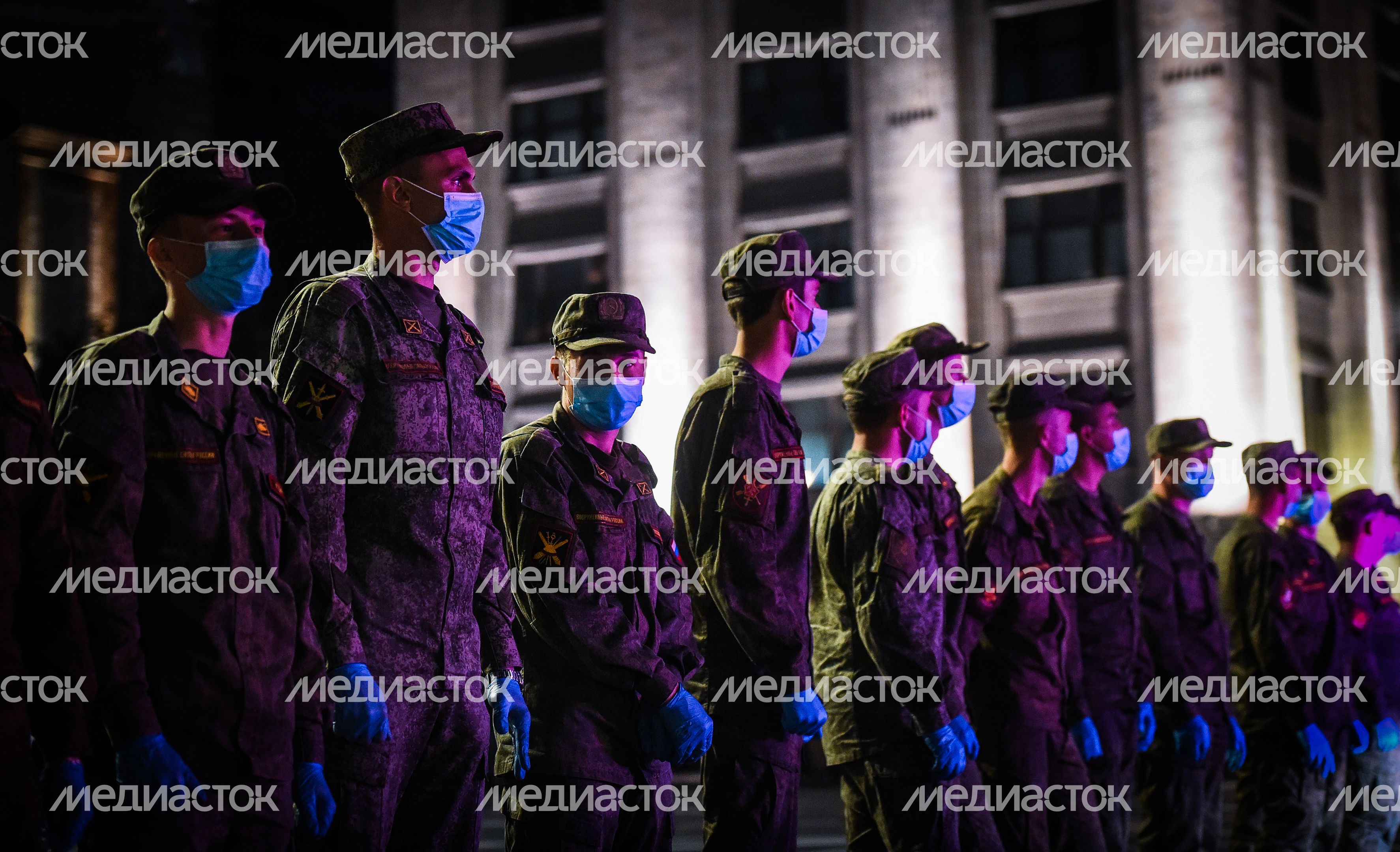 Пешая репетиция парада Победы в Москве